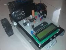 Cell phone operated robot project working