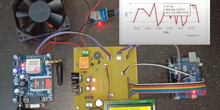 IOT LPG leakage detector project using Arduino